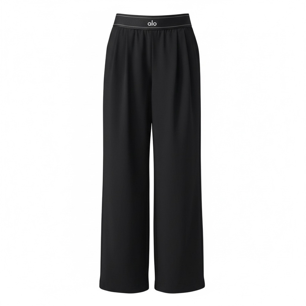 ALO Yoga Black Wide Leg Trousers